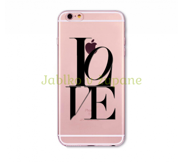 Kryt LOVE iPhone 6/6S - čierny